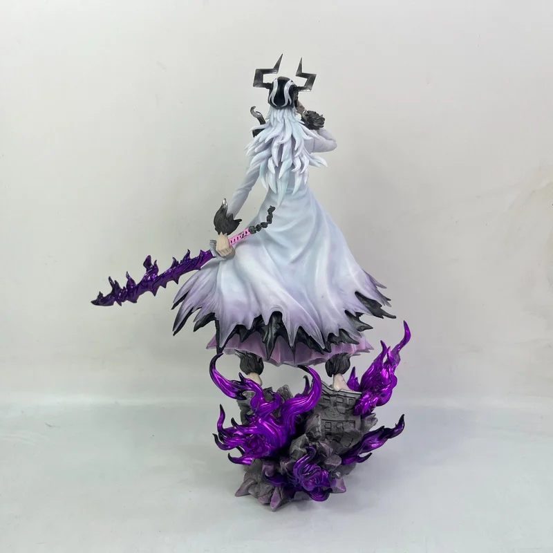 ฟิกเกอร์อิจิโกะ บลีช ขนาด 31-33 ซม. รูปแบบฮอลโลว์ไวท์ฮอร์นด์และมุเก็ตสึ วัสดุพีวีซี ของสะสมตกแต่งโต๊ะทำงาน ของขวัญสำหรับแฟนคลับ