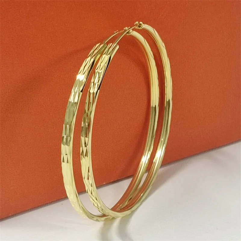 Senlissi – Modische creolen mit 18 Karat vergoldet für Damen, 925er-Sterlingsilber, 2,5 mm Ohrring, C Diegoь K® Servies, einfacher Schmuck, Geschenke – Detail 1