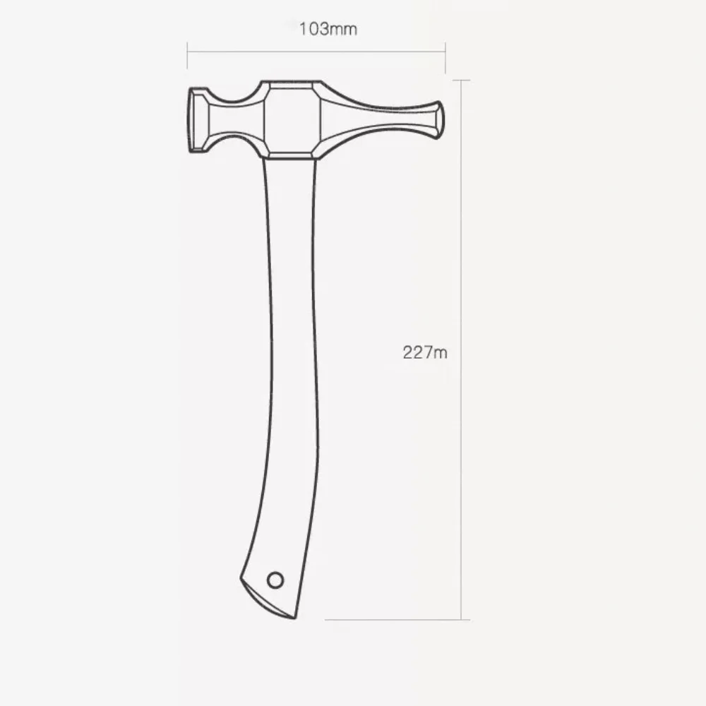 QIANYU Leather Craft Stitching Hammer – Double‑Ended Creasing & Stitching Settler, 3Cr13 Stainless Steel Head, Walnut Handle