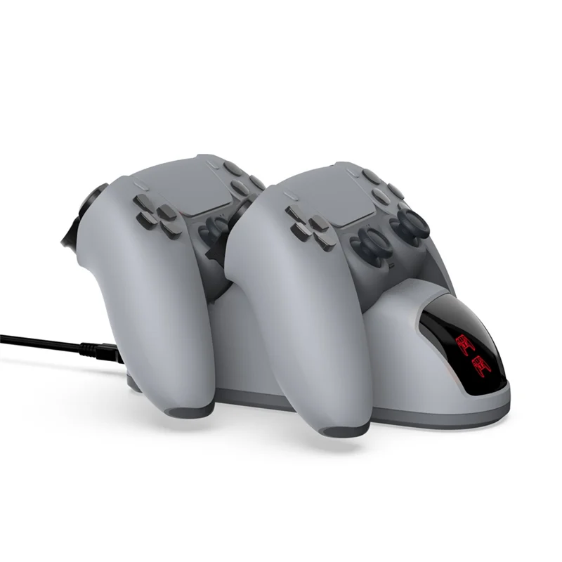 

A23F-Зарядное устройство для контроллера PS5, двойная зарядная док-станция, подставка для зарядного устройства со светодиодным индикатором для контроллера геймпада PS5