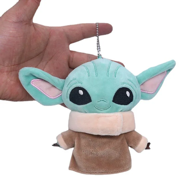 13cm Disney Baby Yoda Toy Master Aliens Anime Cartoon Baby Dolls Fill Toy Kawaii Gift Decorations Key Chain