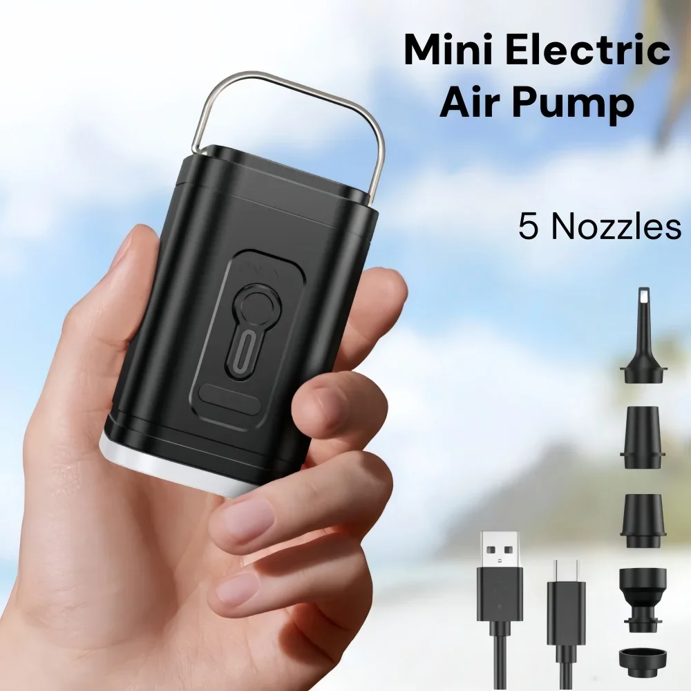 Electric Air Pump Portable Wireless Air Compressor Inflator/Deflator Pumps For Inflatable Cushions Air Beds Boat Swimming Ring