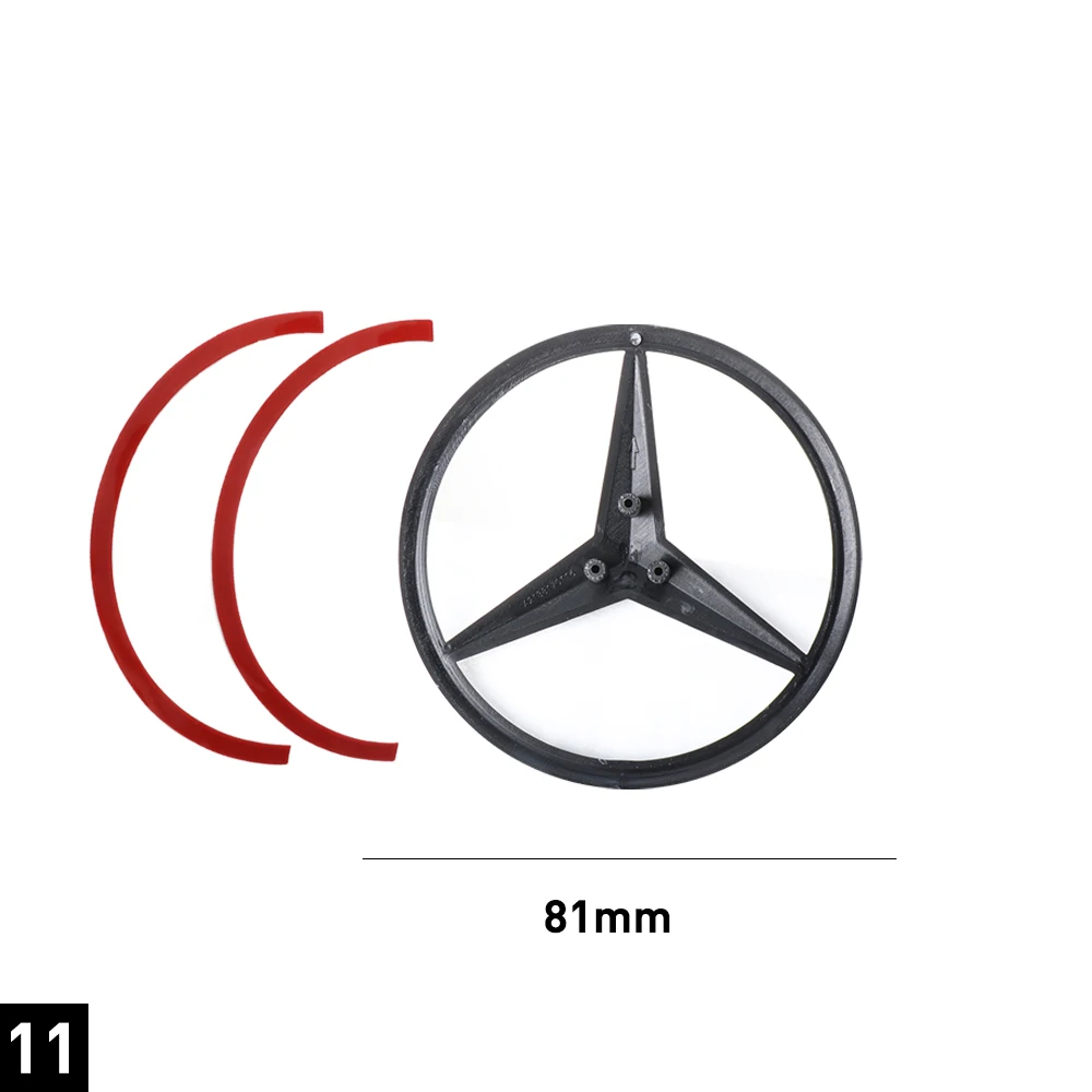 ABS Tail Star Emblems Black Silver Rear Trunk Star Logo Stickers Badges For Mercedes-Benz E43 AMG (W213) 2017-2020 A2138170116