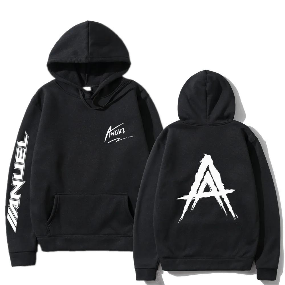 Unisex trend New Anuel AA Pattern Print Hoodie Sweatshirt Couple Real Hasta La Muerte street Hip-Hop Hot Selling Hoodie Clothing