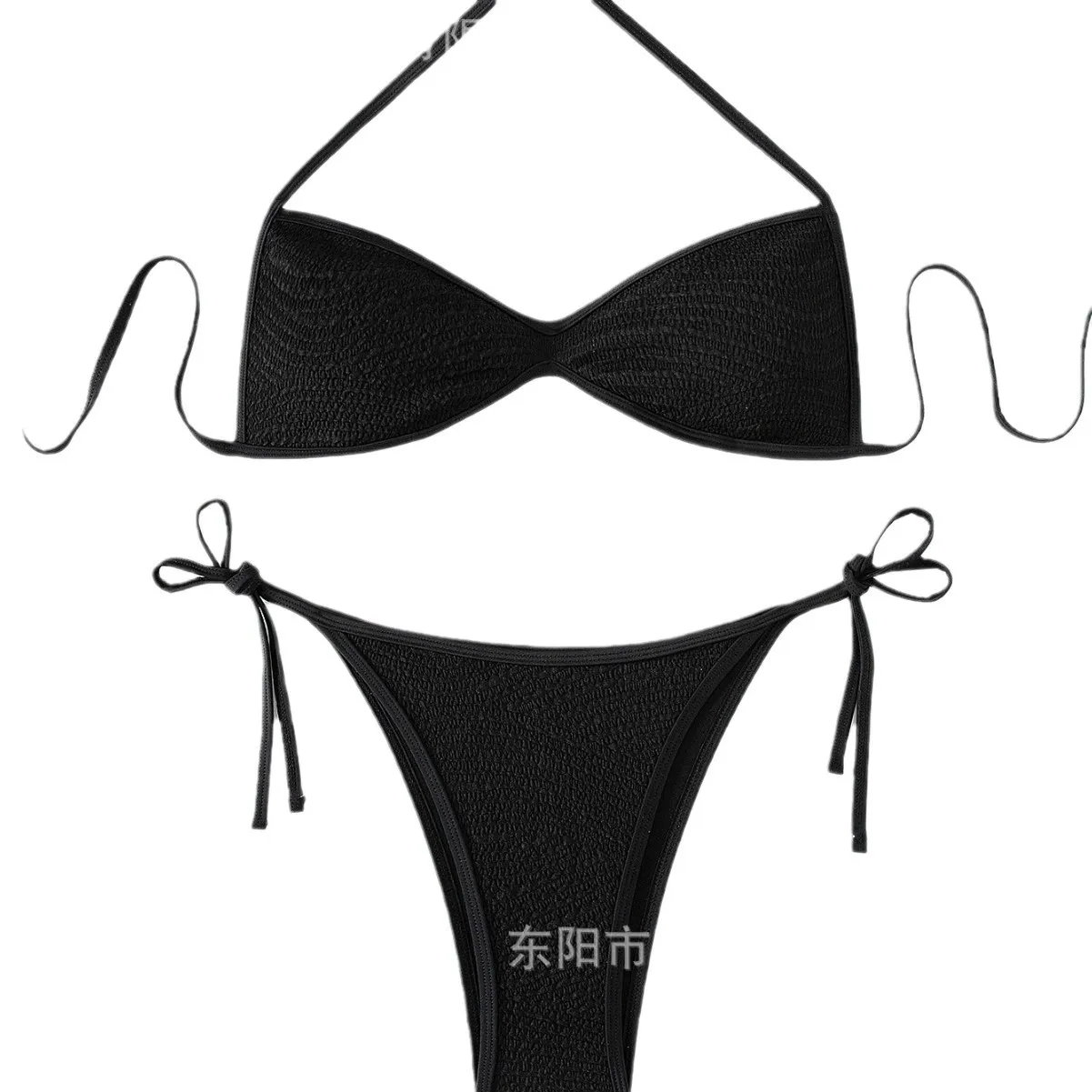 Лидер продаж, бикини с разрезом, купальник, черный, обтягивающий, премиум-класса, сексуальный, регулируемый, на шнуровке, для женщин, новинка 2023 года