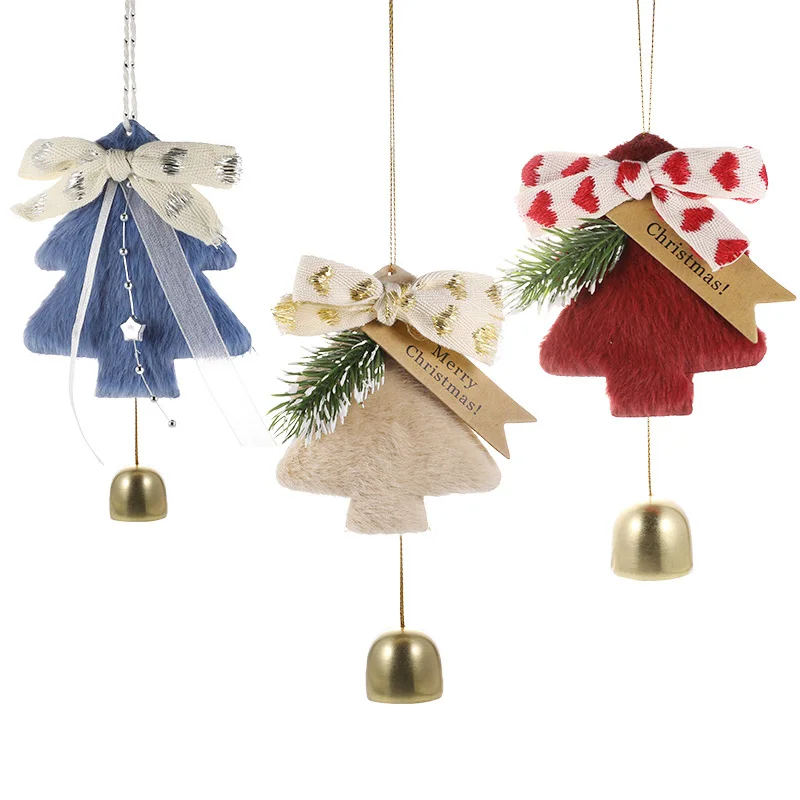 Christmas Decorations Christmas Tree Bows Bell Hanging Ornaments Noel Navidad New Year Gift Merry Christmas Bell Pendant Decor