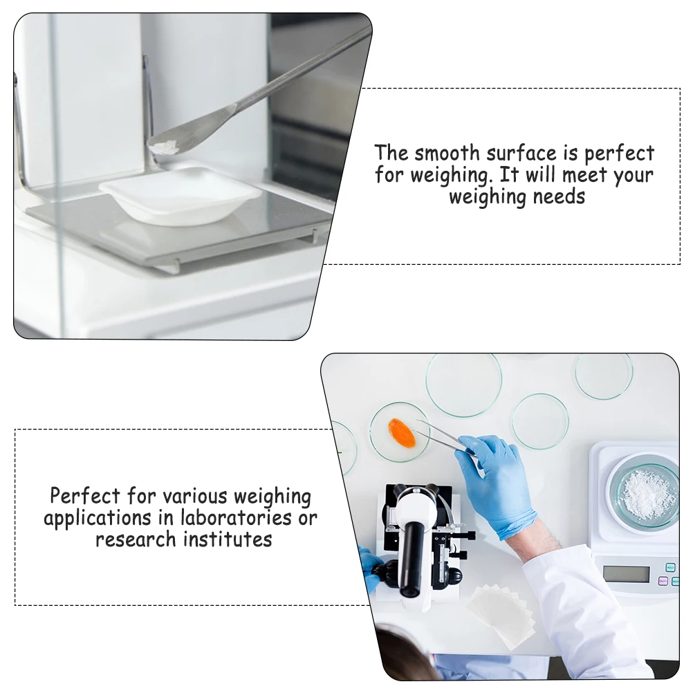 

5pcs Square Weighing Non-Absorbing Balance Paper Sheets Smooth Cellulose Sample Weigh Paper For Lab Research Non-Stick