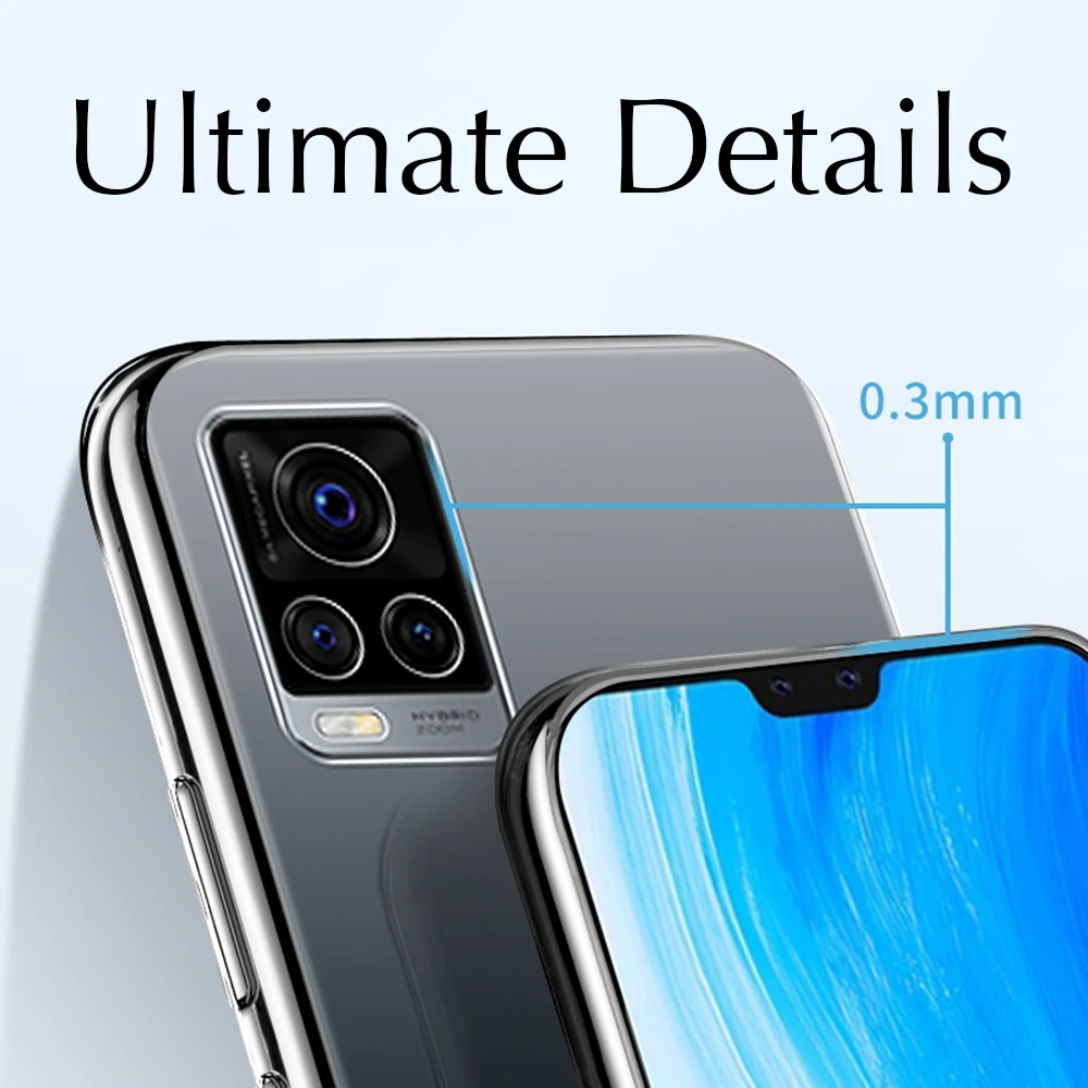 High Quality Ultrathin Clear Phone Cases for VIVO V20 2021 Pro SE V21 V21e V21s 4G 5G Soft TPU Lens Protective Transparent Cover