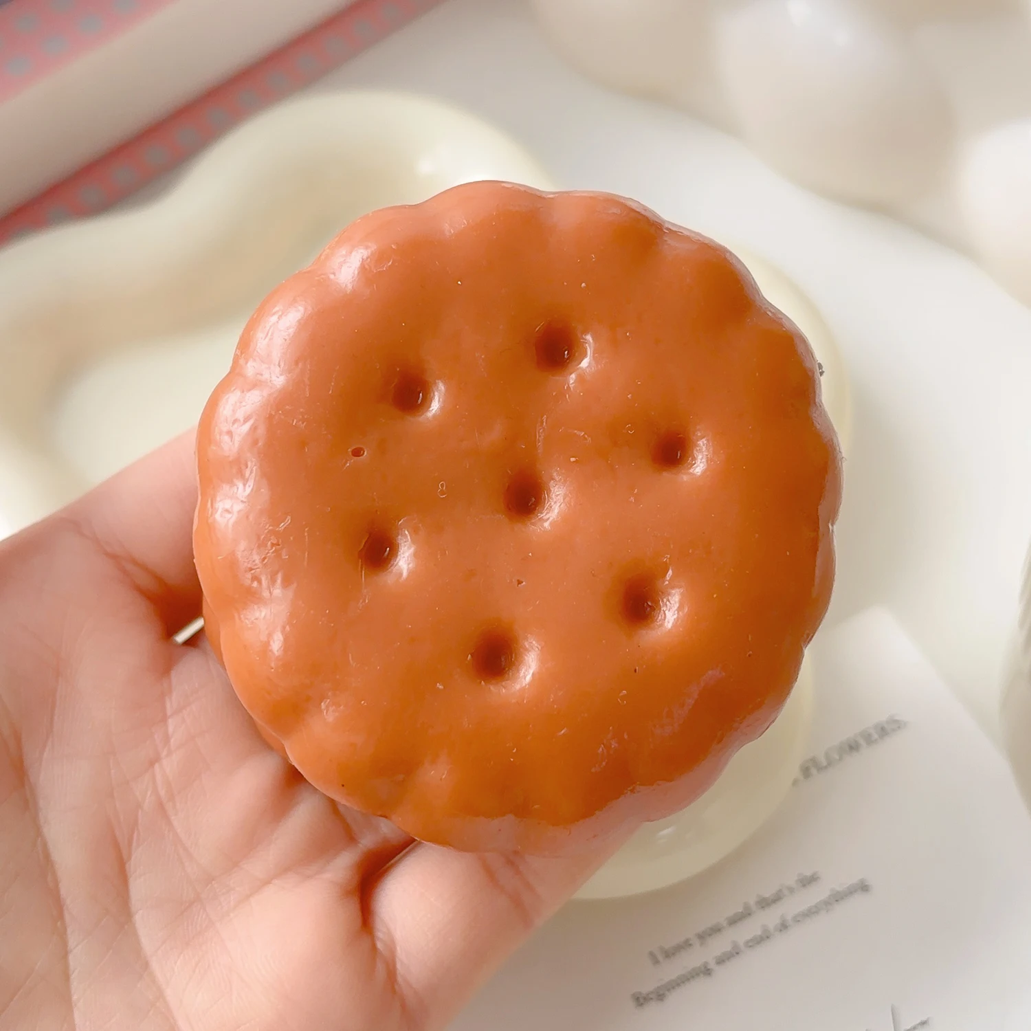 어린이 불안 완화 핀치 장난감 시뮬레이션 샌드위치 비스킷 실리카 젤 짜기 핀치 장난감 성인 Fidgety Comfort Props