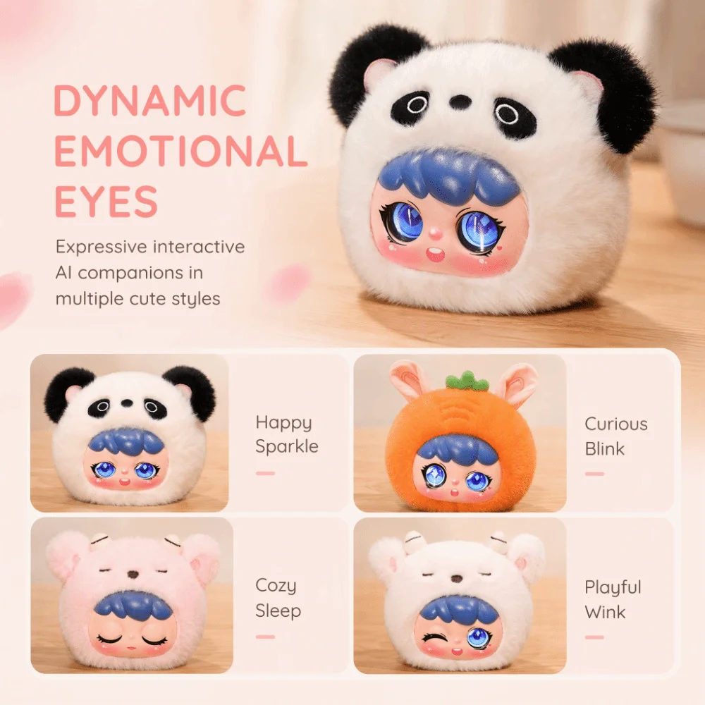 66 Languages Interactive AI Companion Pendant Interactive Talking Cute Design AI Cat Keychain Emotional Support Soft