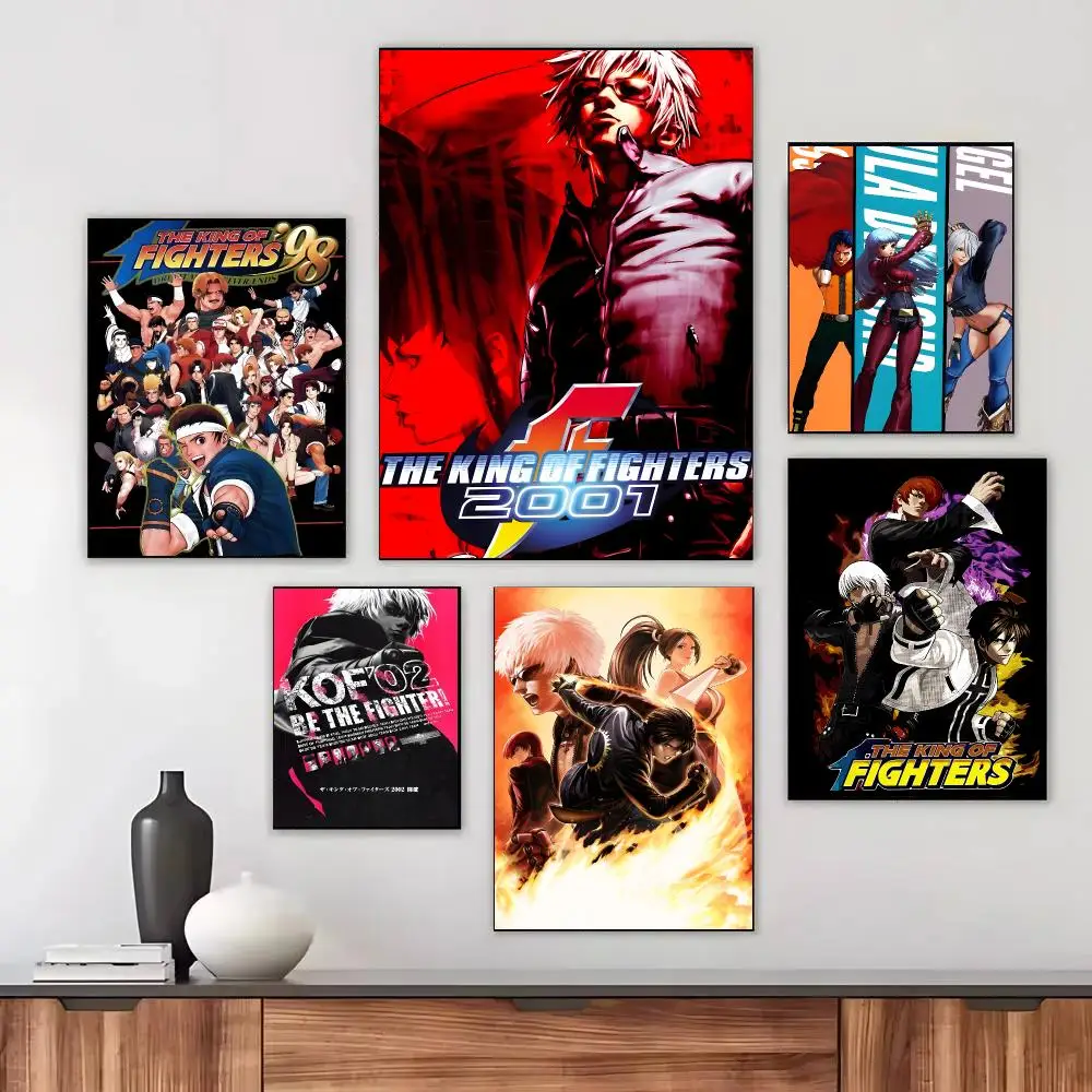 Game T-The King Of Fighters Poster Self-adhesive Living Room Bedroom Party Bar Decor Moisture-proof Fade-resistant