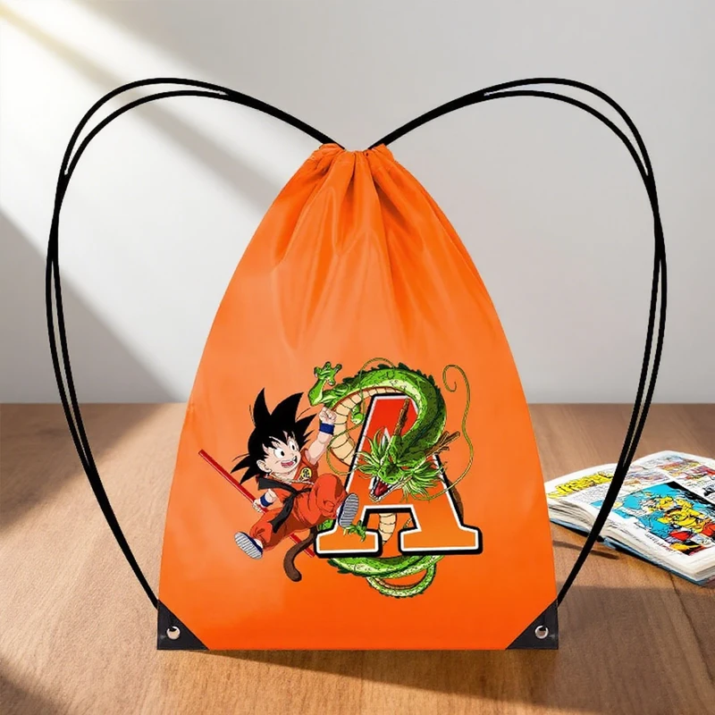 

Dragon Ball Bundle Pocket Convenient Durable Backable Bundle Pocket Orange Anti Drop Drawstring Backpack Friends' Birthday Gifts