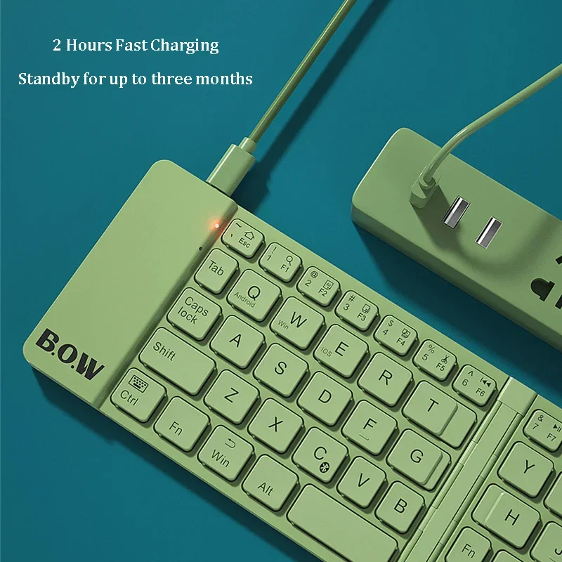 Mini Folding Keyboard Wireless Bluetooth-compatible Keyboard Foldable Keypad For Xiaomi Laptop Windows Android Tablet ipad Phone