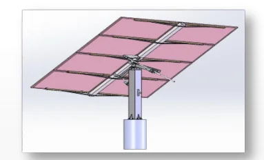 Solar Pv Tracking System Bracket Dual Axis 2 Axis Pv Sun Tracker Solar Tracker Bracket axis solar tracker system 6.5kw