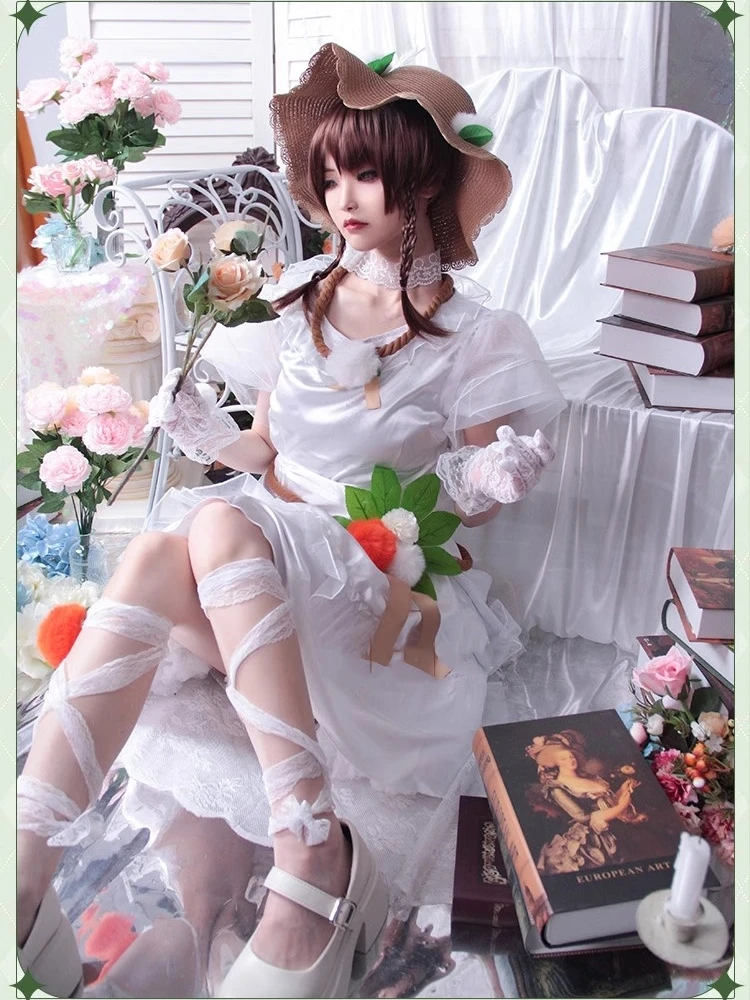 

Emma Woods Cosplay Game Identity V Anime Women Elegant Dress Costume Gardener Role Play Up In The Wind Skin Uniform Dress Stock