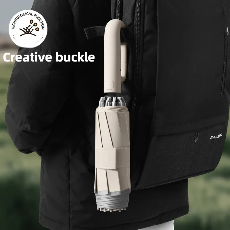 Reverse Automatic Folding Umbrellas for Men and Women, Windproof Safe Reflective Strip, Sun and Rain Umbrellas Parasol Outdoor
