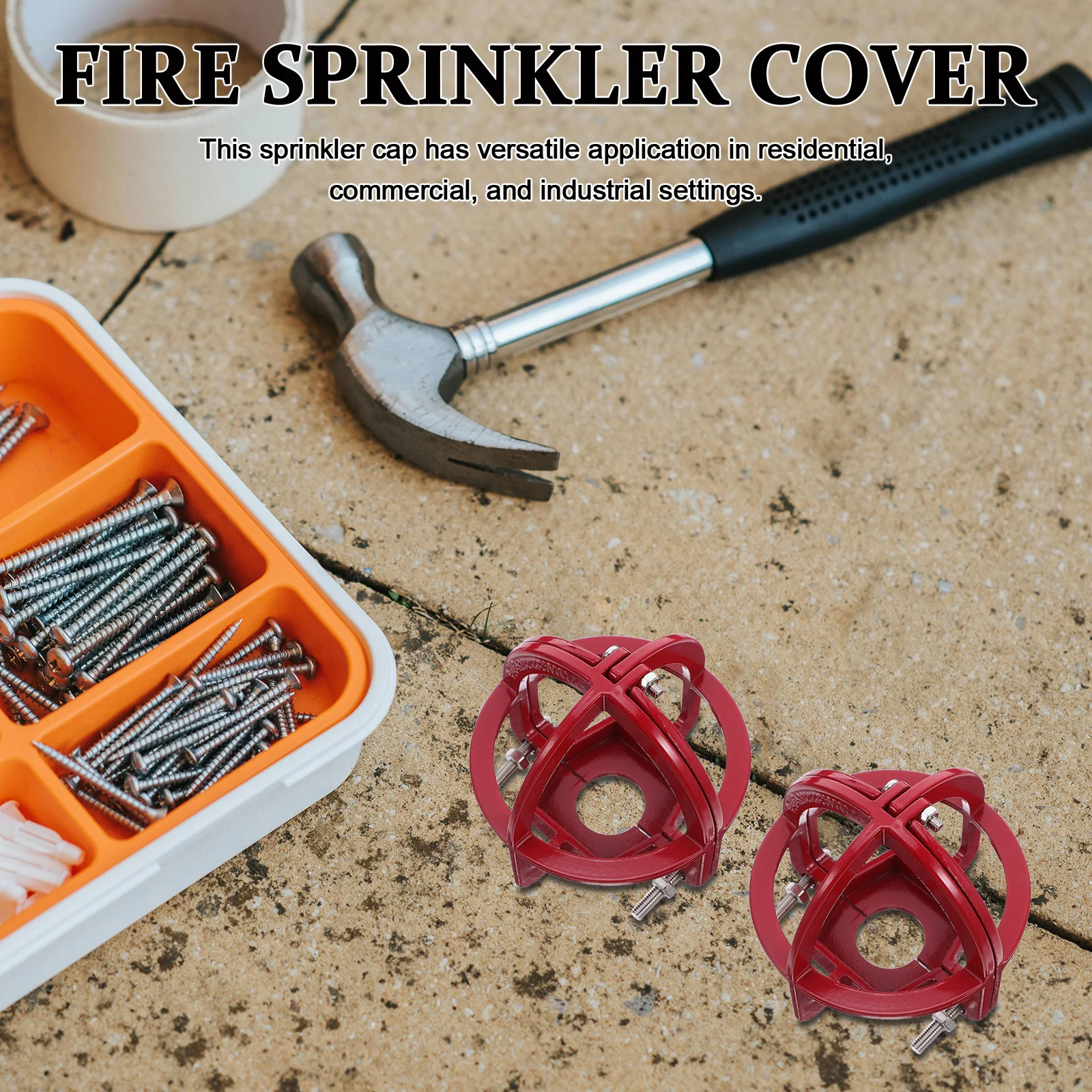 

4pcs Fire Sprinkler Head Cover Sprinkler Guard Cover Collision-Proof Protection For Residential Commercial Industrial Use Safety