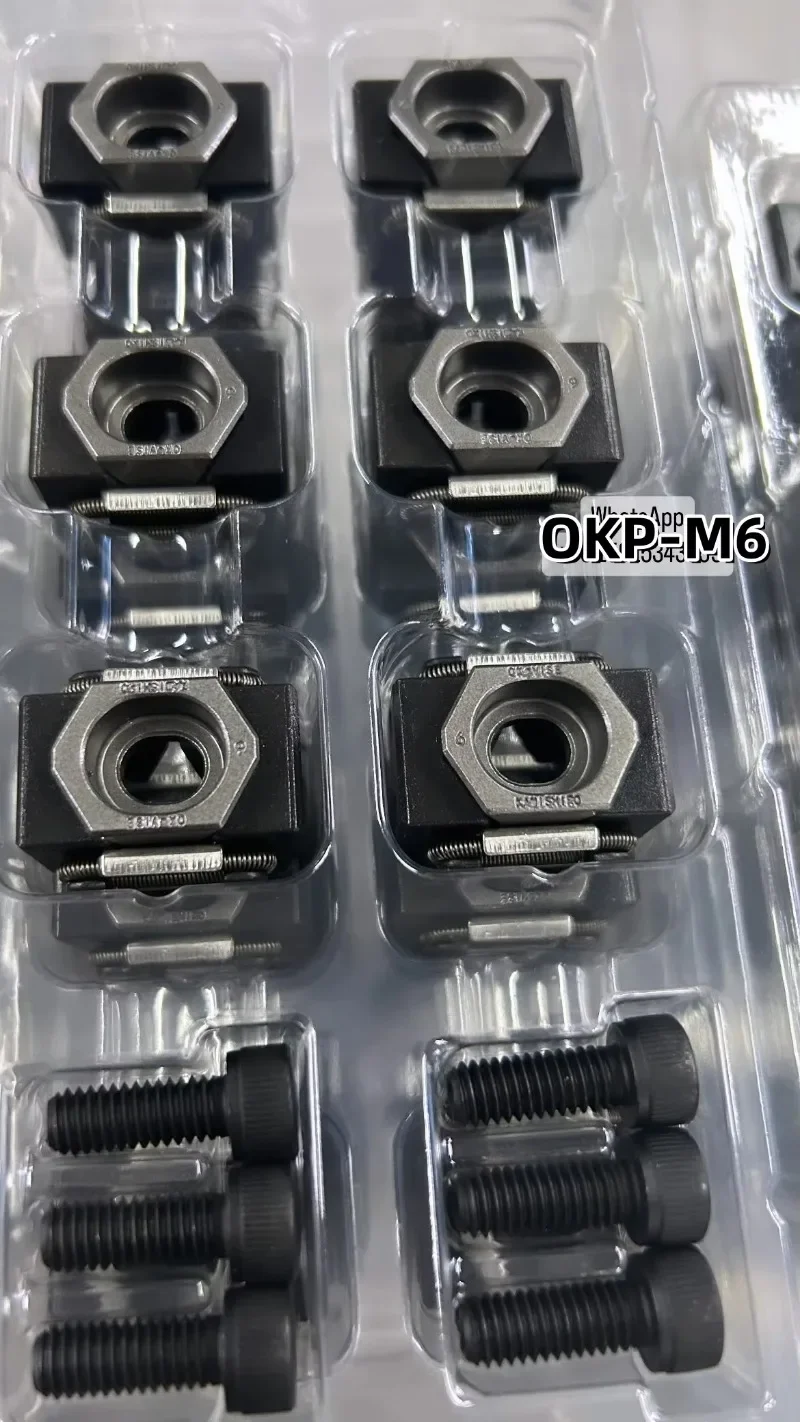 

6 pieces M6 M8 M10 M12 Screw MINI OK Vise CNC Fixture Modular Wedge Clamps Vise for CNC 3thaxis 4thaxis 5thaxis
