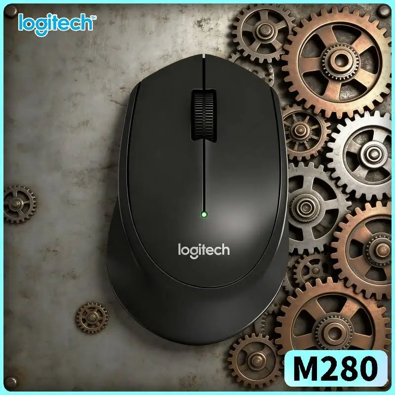 Logitech M280 Wireless Optical Mouse Dust-Proof Guard Shell 2.4GHz 1000 DPI Steady Cursor Glide for Windows PC Mac