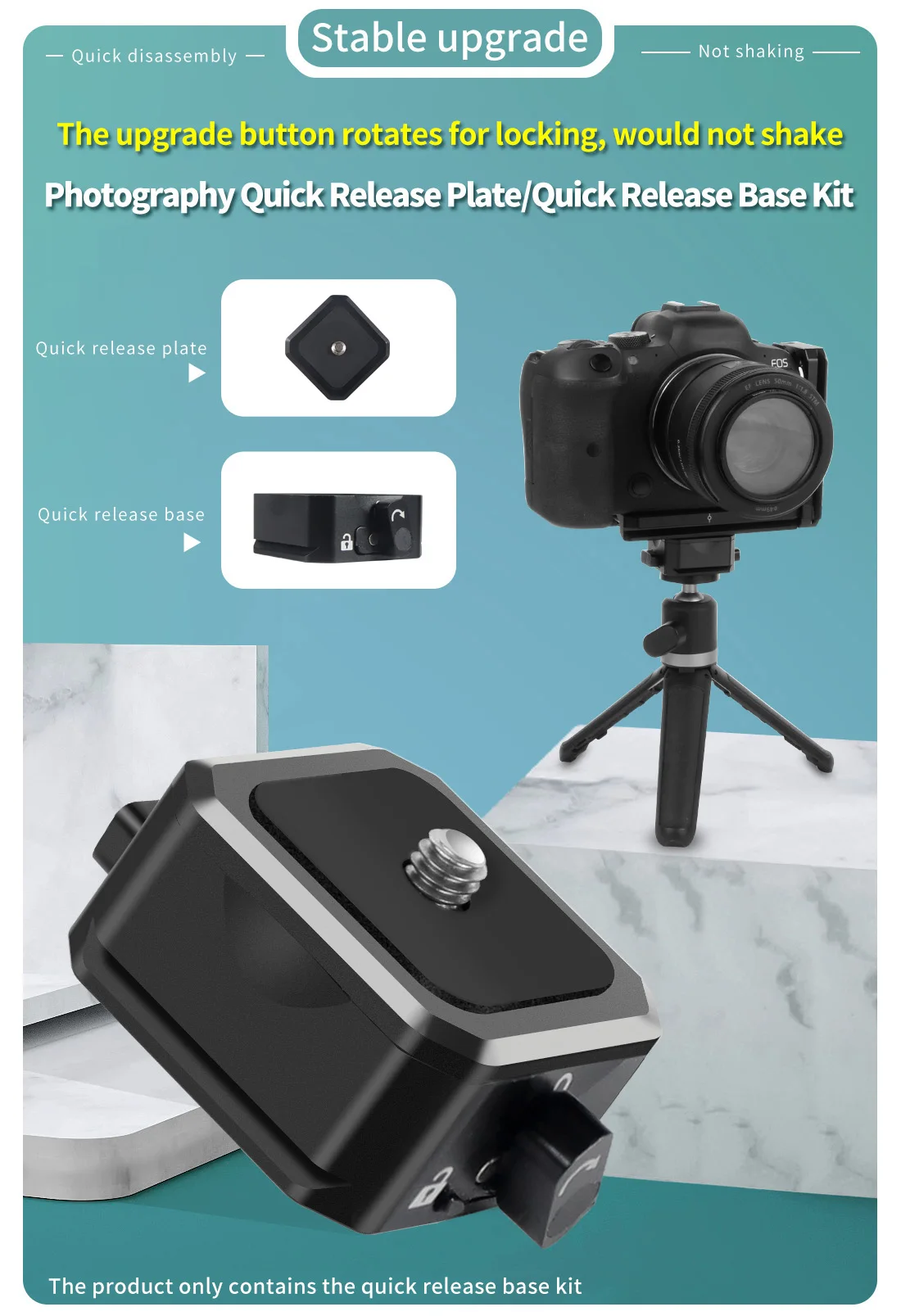 Schnellwechselplattenklemme V-Port Sofortbildkamera-Montage für DJI Ronin RS2 RS3 Gimbal Stabilisator Videostativ Schnellschalter-Kit – Detail 39