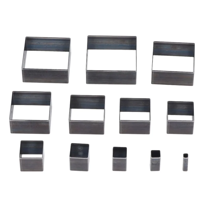 

12Pcs Squares Leather Cutting Mold Alloy Steel Die Punch Cutter For Fabric Clay Rubber 5-60mm