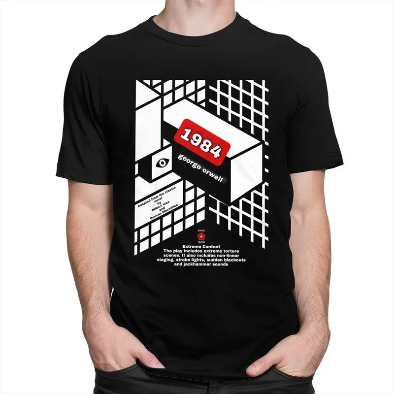 Men Big Brother1984 George Orwell T Shirt Summer Short Sleeve 100% Cotton T-shirt Fashion Casual Creative Graphics Tee Tops