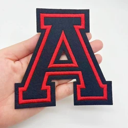 Grandi lettere nere alfabeto ricamato ferro sulle toppe per abbigliamento giacca nome fai da te Patch Applique accessori nuovo