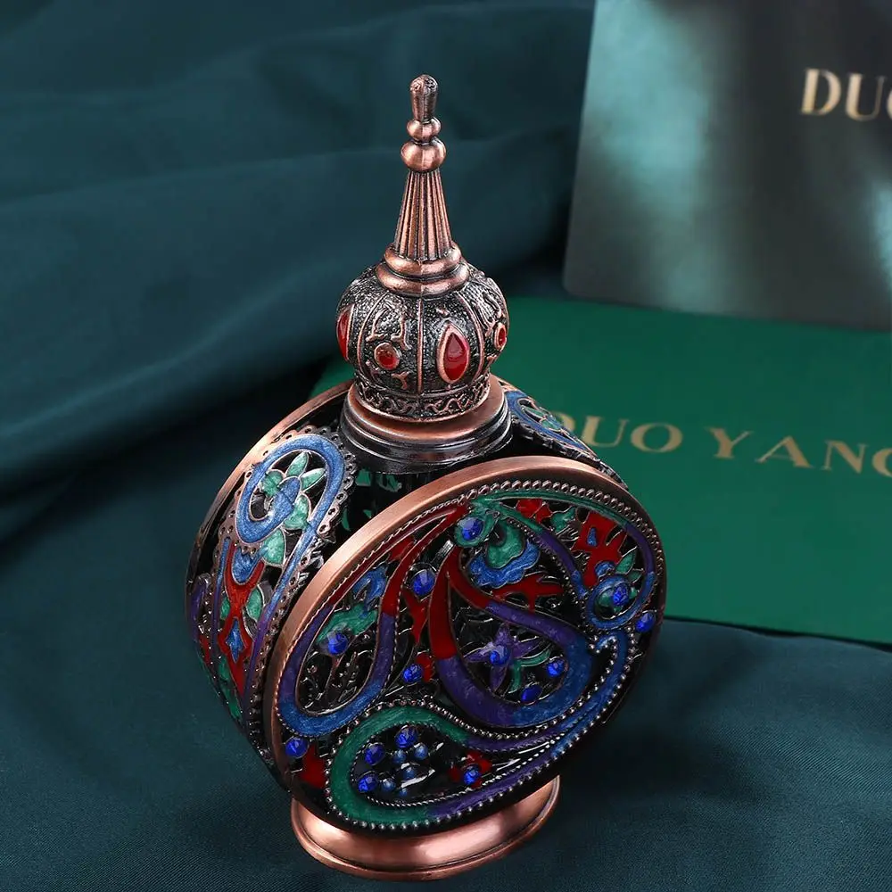 Arabian Style Middle East Wedding Decoration Gift Metal Refillable Bottles Dropper Bottles Essential Oils Bottle Perfume Bottle