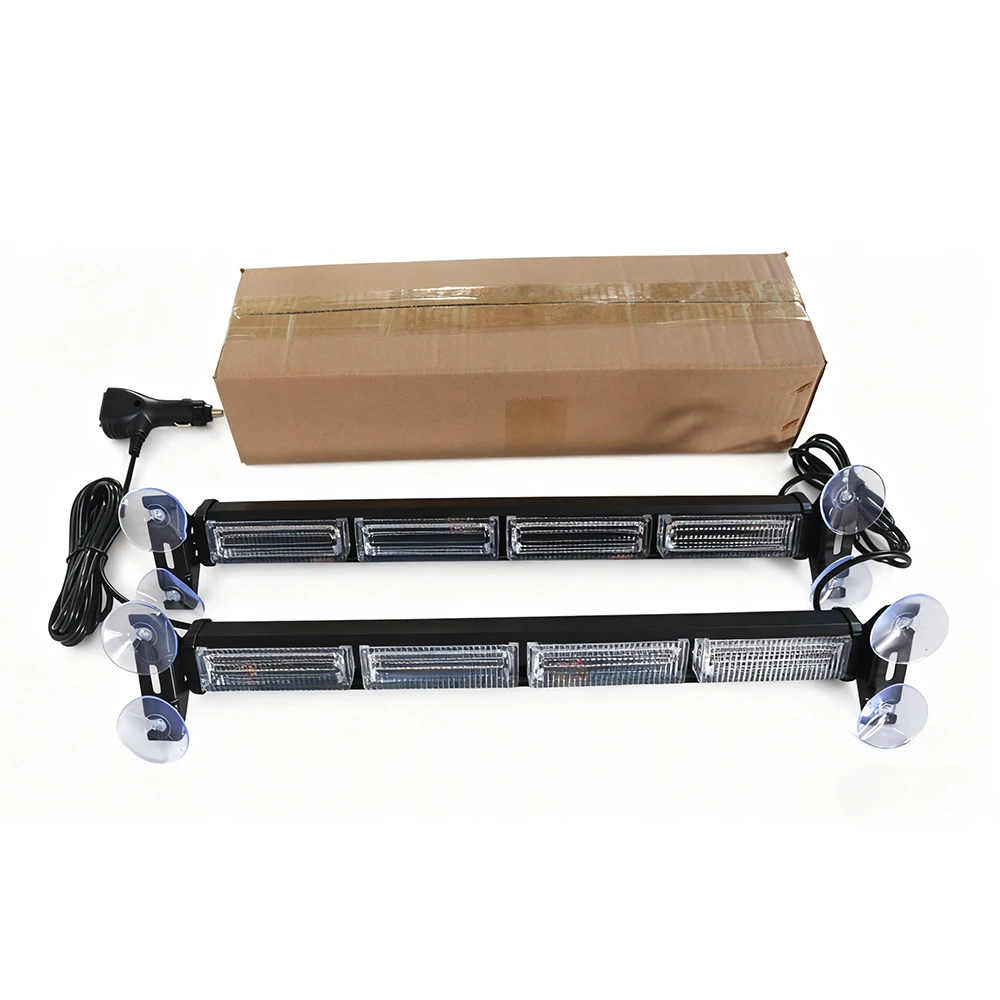 2x17.7 Emergency Dash Lights Interior Windshield Strobe Volunteer Firefighter Lights Warning Hazard Safety Front/Rear Lamp