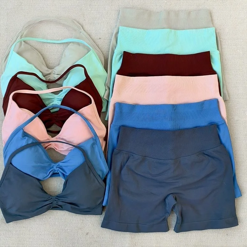 2 قطعة اليوغا اللياقة البدنية البدلة المرأة سلس الدانتيل متابعة اليوغا الصدرية عالية الخصر تجريب الصفر السراويل الرياضية البدلة اللياقة البدنية البدلة