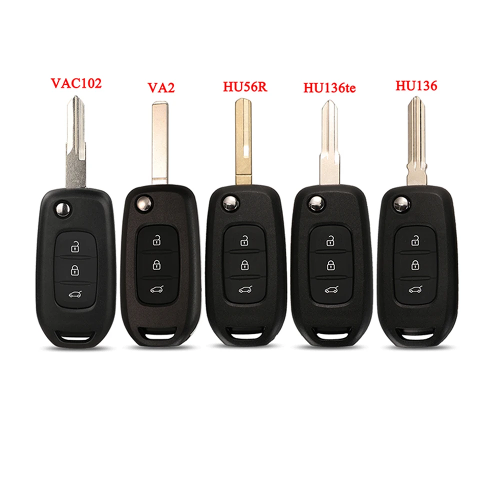 

jingyuqing X1 X3 Car Key Case For Renault Kadjar Captur Symbol Koleos Megane Logan Sandero Trafic Duster Remote Cover Shell