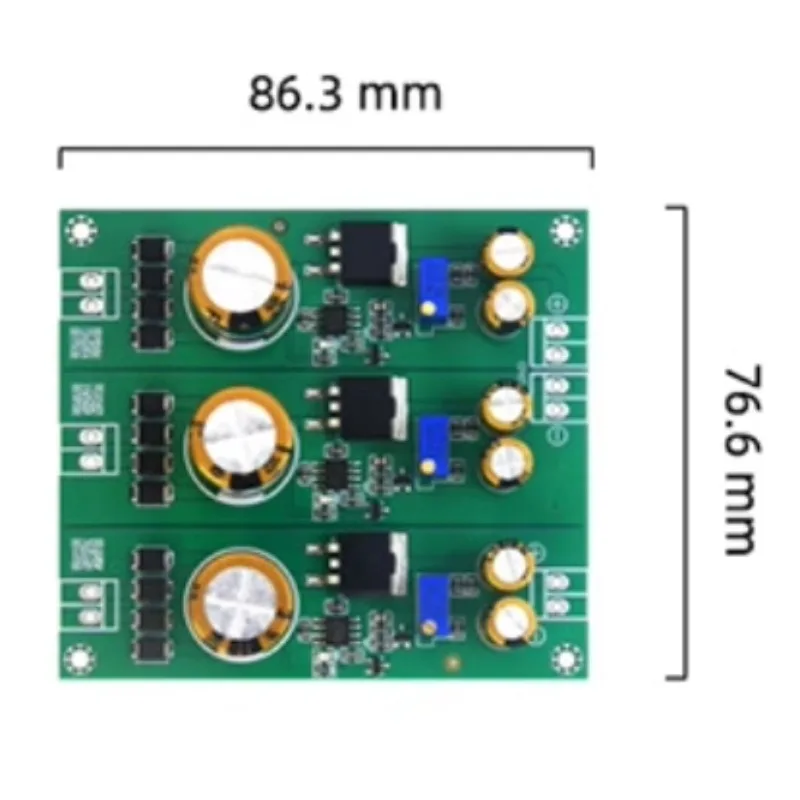 مجموعة لوحة إمداد الطاقة المستقرة بتيار مستمر ثلاثي الاتجاهات مع جهد مزدوج إيجابي وسالب HiFi مخرجات متعددة ± 12 فولت 5 فولت