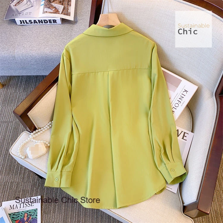 Korean-style fashion western style long sleeve waist shirt women's spring and autumn new temperament high sense casual top