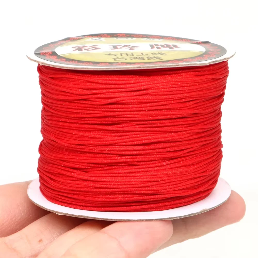 0.8mm 나일론 실 끈 중국 매듭 팔찌 땋은 끈 DIY 태슬 비딩 샴발라 끈 보석 제작용