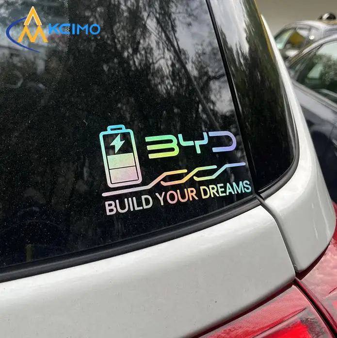 Laser Car Stickers Waterproof Decals for BYD Atto 3 Yuan Plus Dolphin Seagull Seal Song Plus Han Qin EV Charging Port Decoration