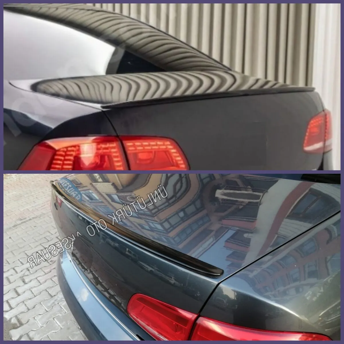 

For Volkswagen Passat B7 2010-2014 car rear roof trunk Spoiler rear wing lip Trim ABS glossy black 5D styling