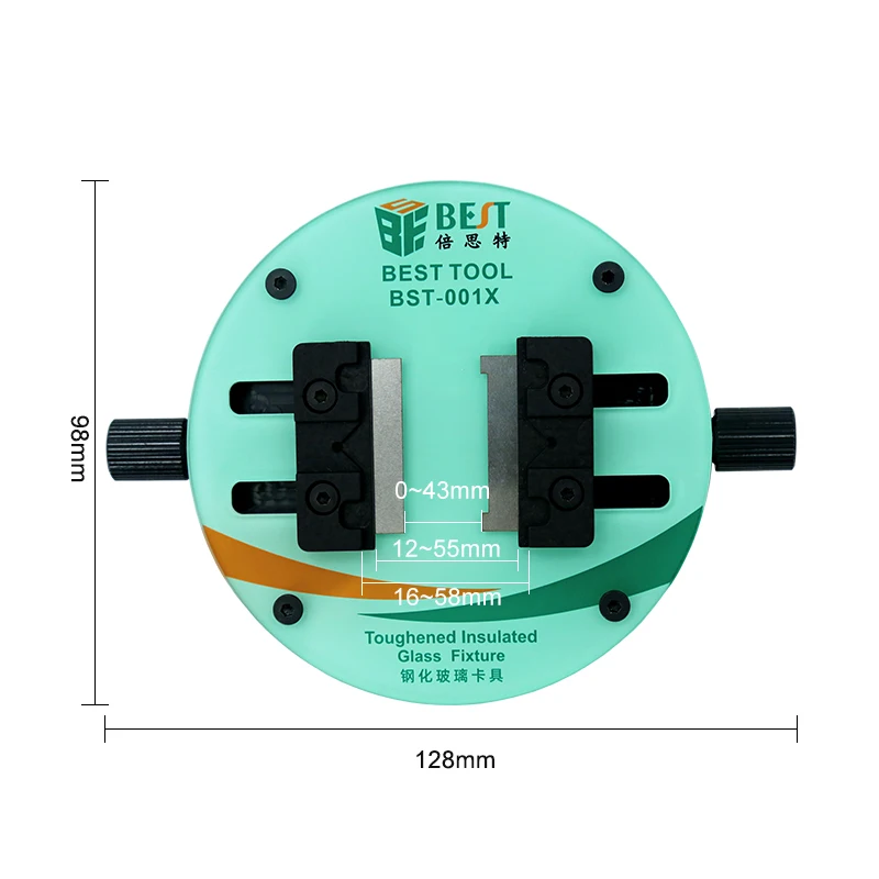 Plantilla de vidrio para placa base móvil, Mini microscopio resistente al calor, soporte redondo, Chips IC fijos, estación de eliminación de pegamento, herramientas de reparación DIY