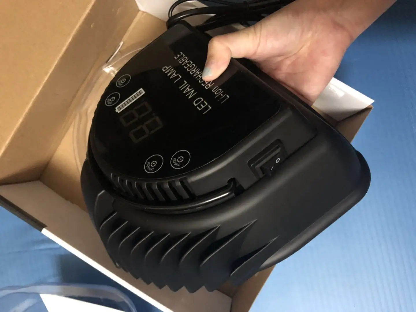 2022 ใหม่ 64W Pro Cureไร้สายDual Lightไร้สายSun Uv Ledเจลเครื่องเป่าเล็บโคมไฟสําหรับSalonเล็บ