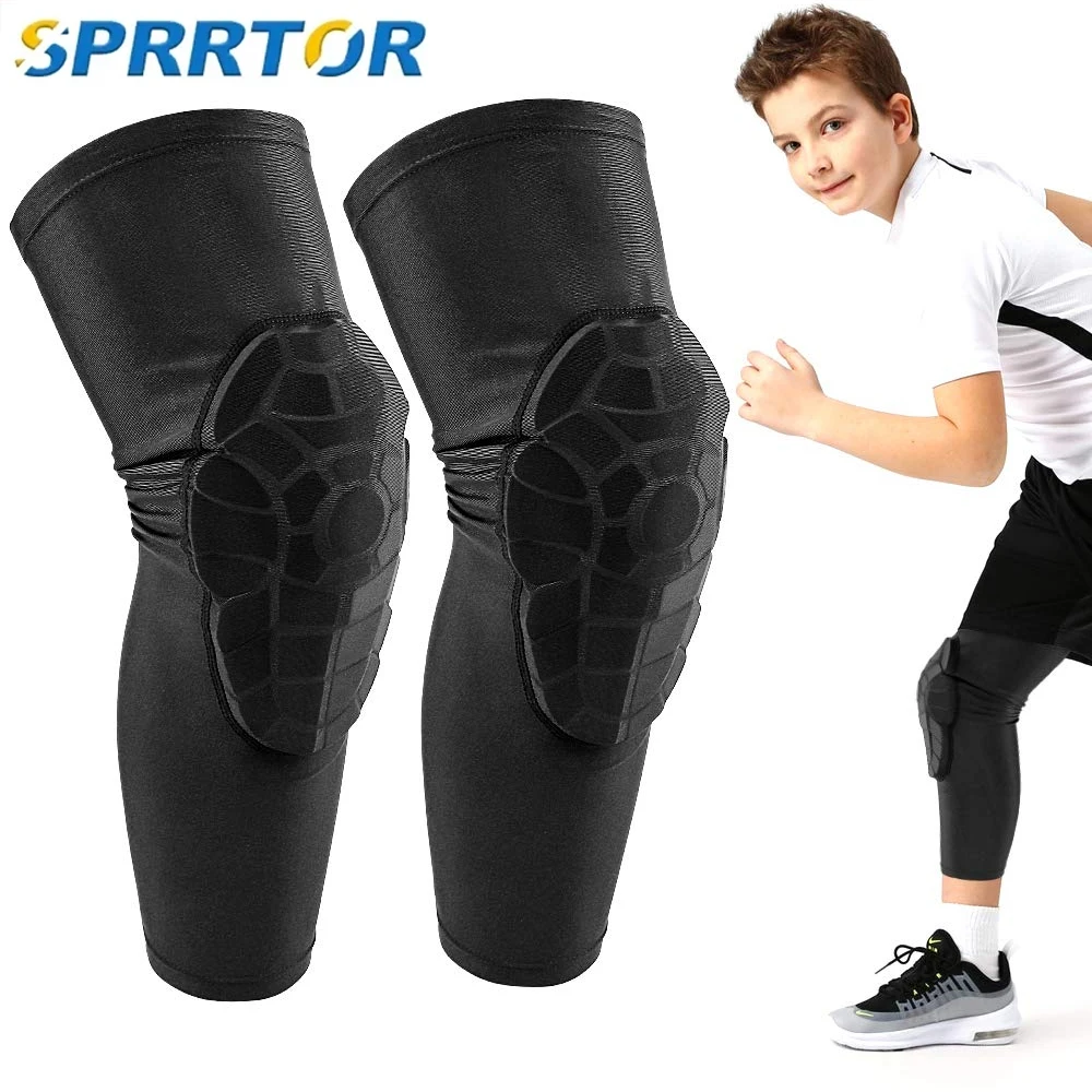 1Pcs  Kids Protective Knee Pads Basketball Crashproof Antislip Knee Sleeves Youth,Breathable Compression elbow brace Guards