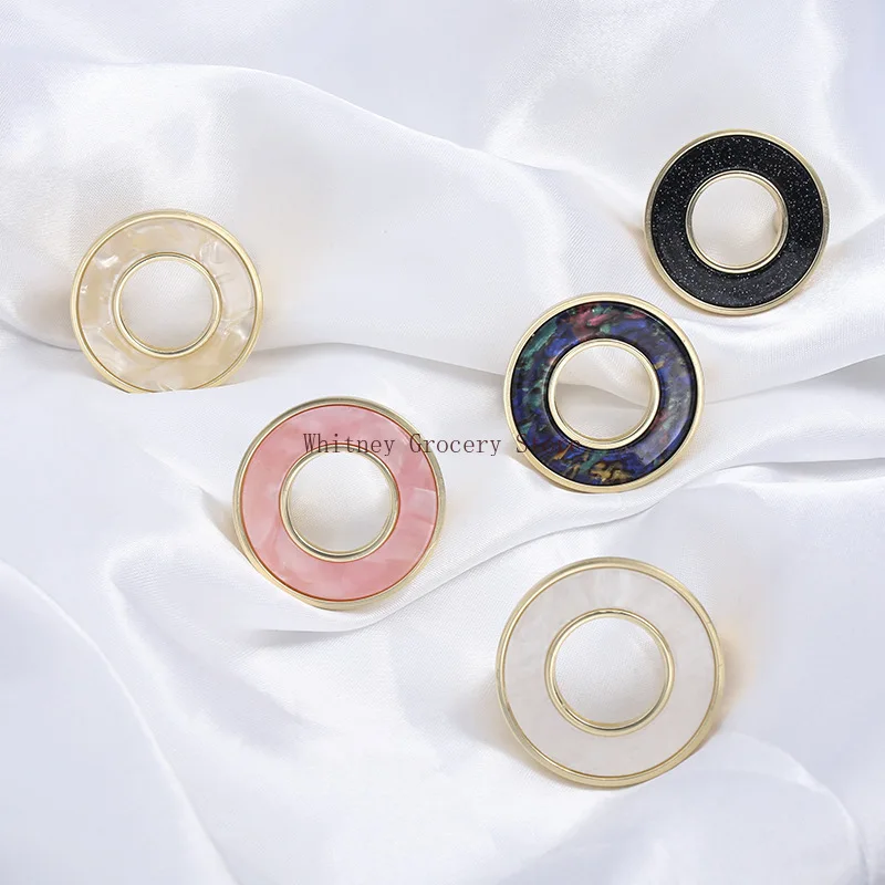 Creative Brass Drawer Handle Personalized Circular Shell Cabinet Furniture Handle Gold Wardrobe Door Children's Room Handle