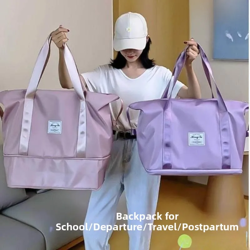 

Large Capacity Oxford Cloth Travel Bag Women's Handheld Fitness Bag Lightweight Travel Luggage Bag for Business Trips