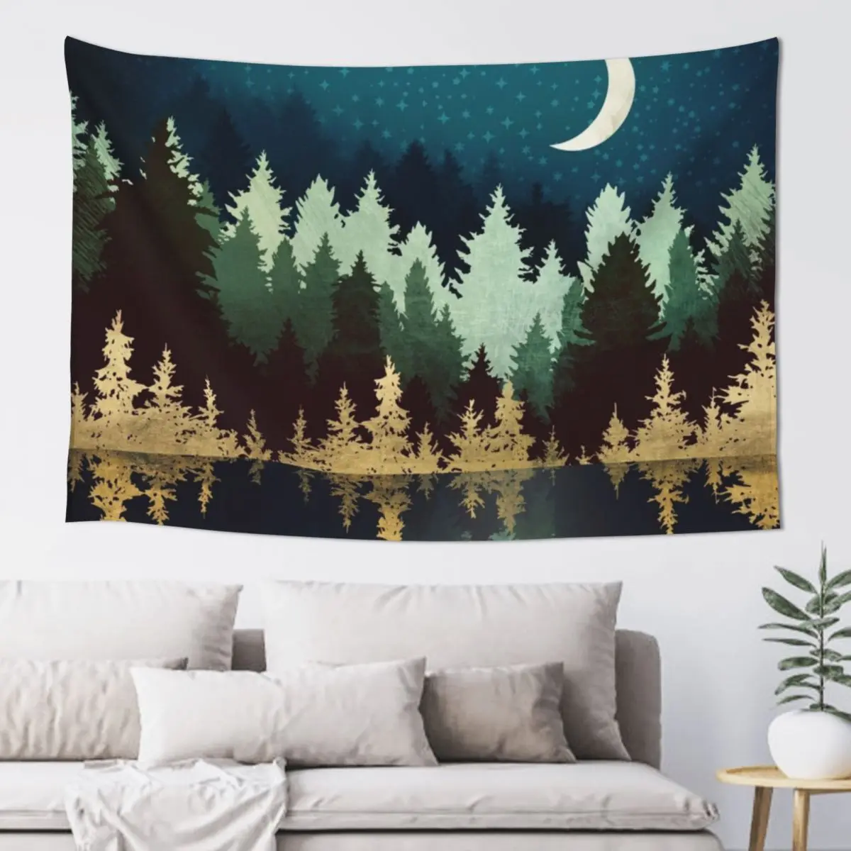 

Star Forest Reflection Tapestry Decoration Room Art Mural Tapestry