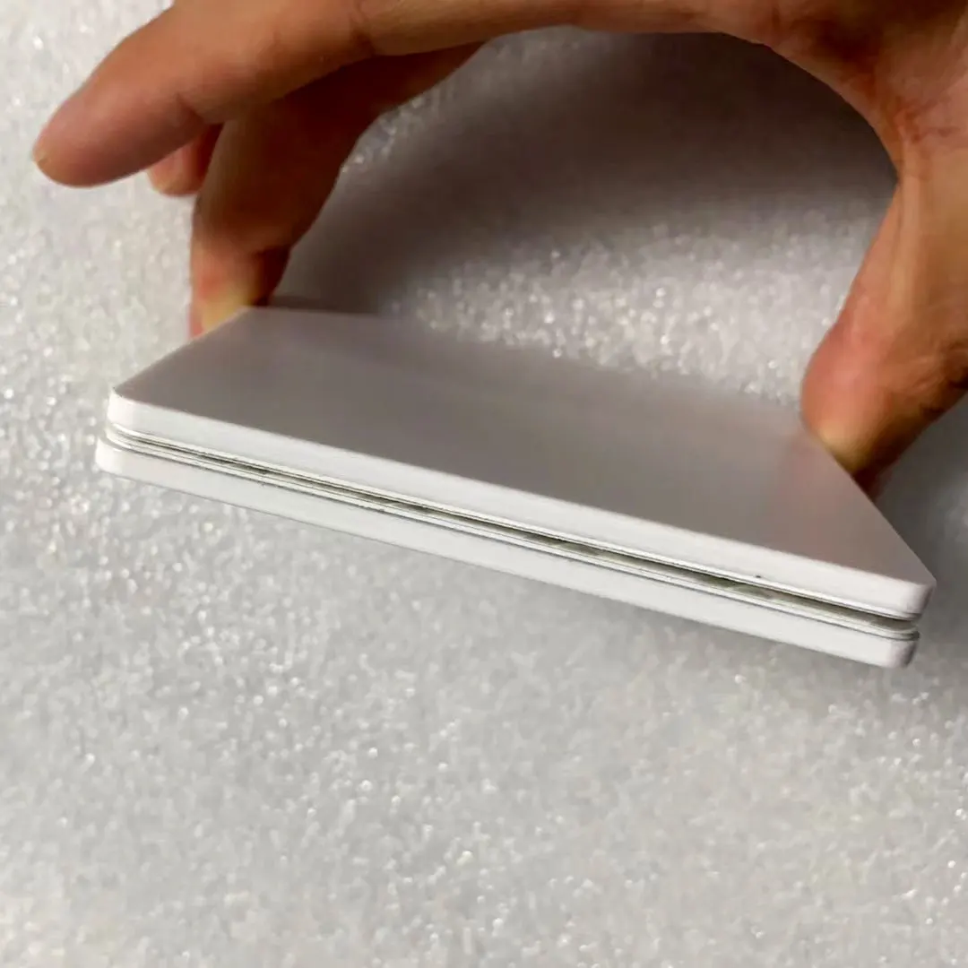 blank version white and black color square 80 x 80mm 213 chip Acrylic NFC Restaurant Menu Tablet Plate Sticker