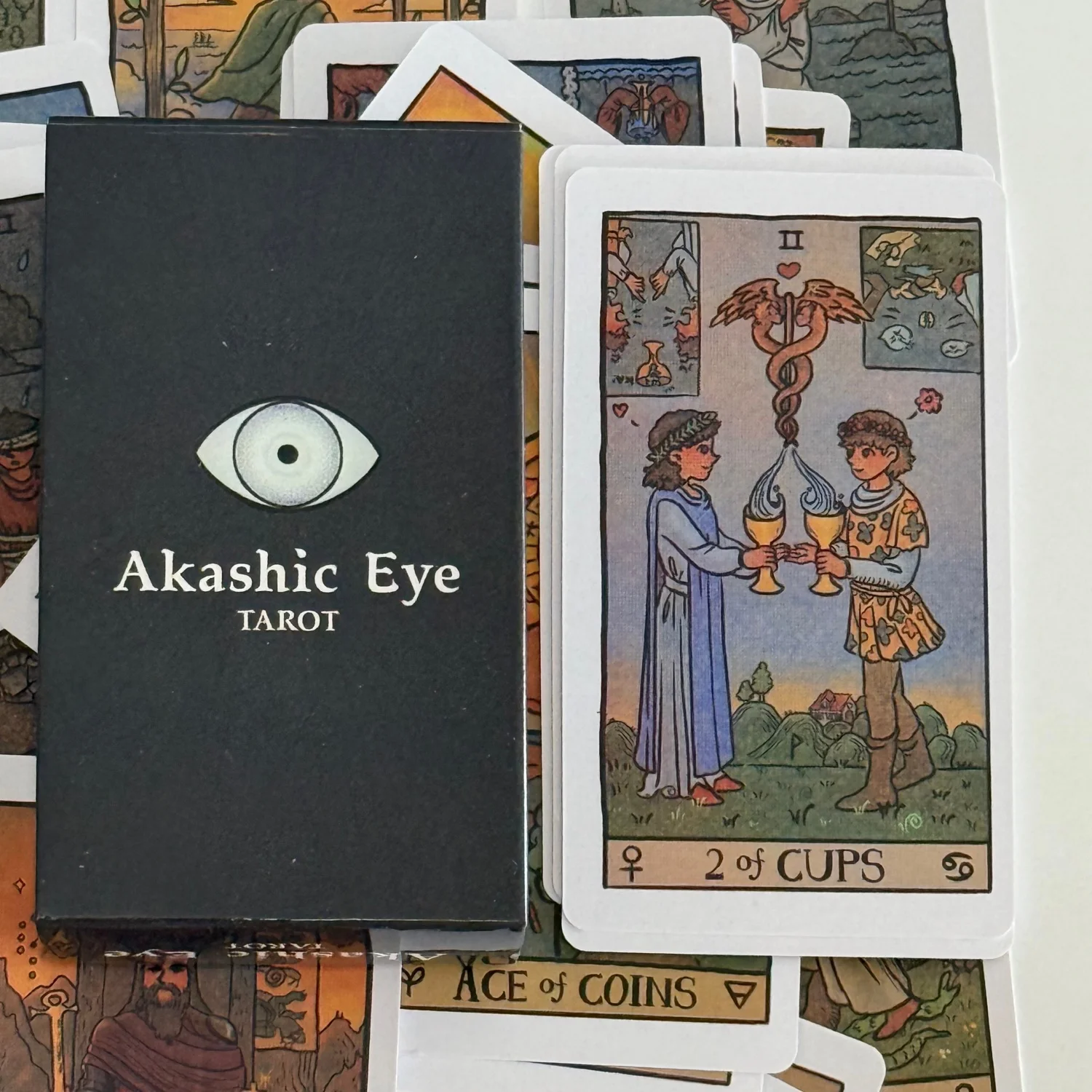 Akashic Eye Tarot Cards Deck 78Pcs For Easy Beginners Fate Fortune Telling Party Tabletop Board Game Toy
