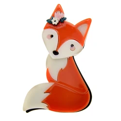CINDY XIANG Acrylic Fox Brooches For Women Acetetae Fiber Material Animal Pin New Arrival Summer T-shirt Accessories