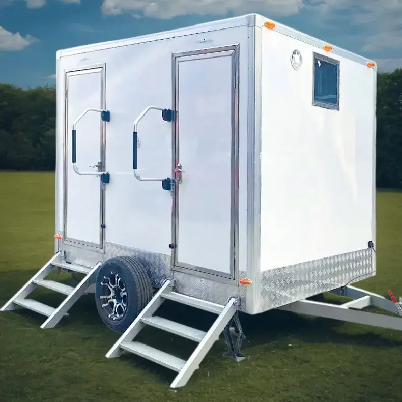 Inodoro Portátil de Lujo con Diseño Europeo para Fábrica, Unidad de Baño Móvil para Camping, Remolque de Baño con Urinario
