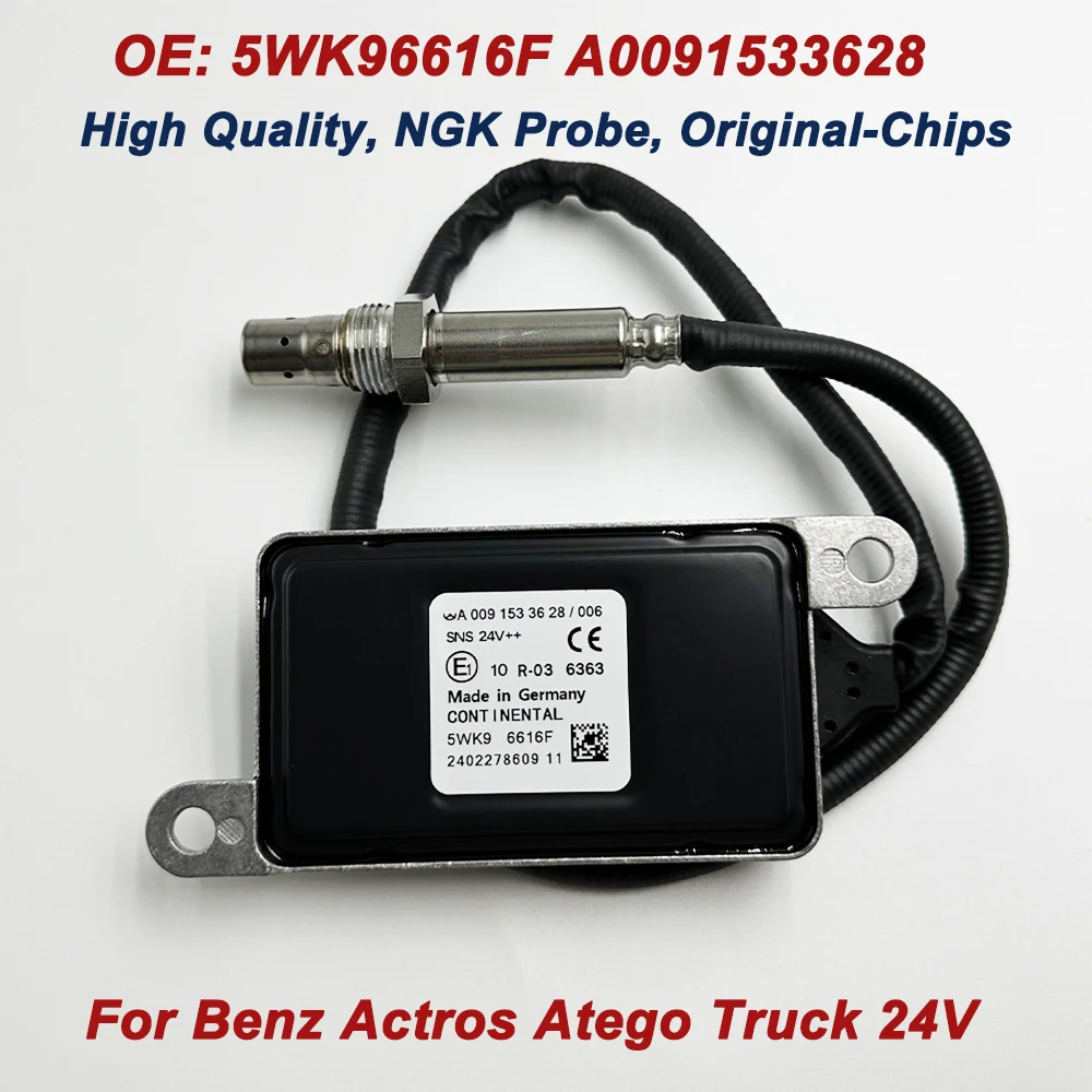 High Quality forNGK Probe 5WK96616F A0091533628 A0091533006 Nitrogen Nox Oxygen Sensor For Benz Actros Atego LKW Truck 5WK96616D