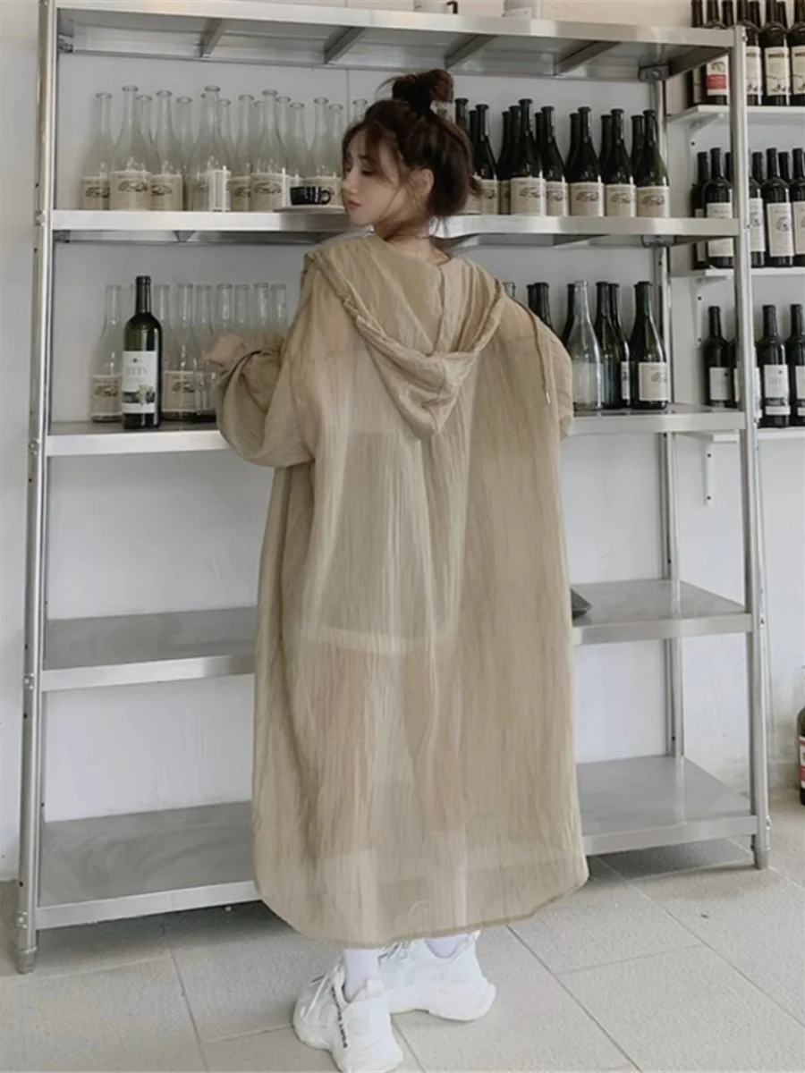 特大サイズ 300 ポンドアイスシルク女性の軽量通気性ロングカーディガン日焼け防止服恐れ脂肪 MM シフォン日焼け止め服