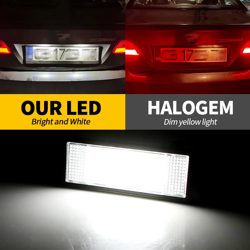 2×License Plate Light for BMW 1 6 Series E81 E87 E63 E64 M6 E85 E86 Z4 F12 F13 F20 K48 Mini R55 R55N R60 R61 Fiat Multipla Marea - view 4