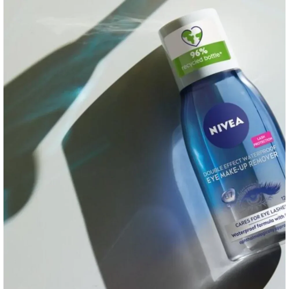 NIVEA-Removedor de Maquiagem para Olhos Impermeável Duplo Efeito, Água de Limpeza, Limpeza Profunda, Suave, Sem Irritação, Cosméticos, 125ml